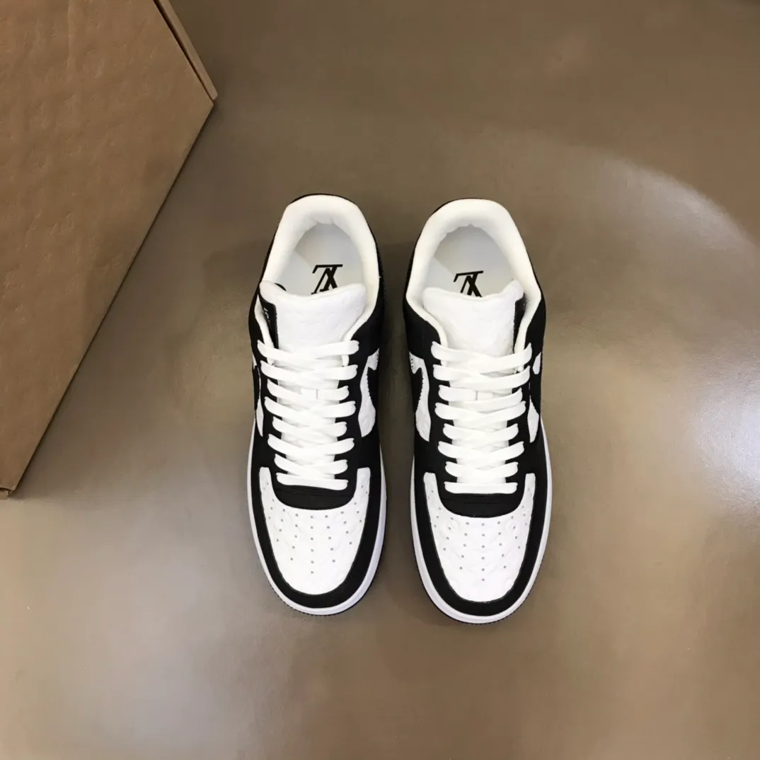 Men's shoes 💰p420 "*OUIS *UITTO*" x OFF-WHITE x Nike tripartite collaboration! Trendy and cool men's casual sports shoes with unrivaled color matching. The design idea basically continues the style of THE TEN. The Swoosh line and tongue label have a very familiar visual effect and are both fashionable and trendy! A must-have for fashionistas! The effect on your feet is absolutely stunning! Size: 38-45